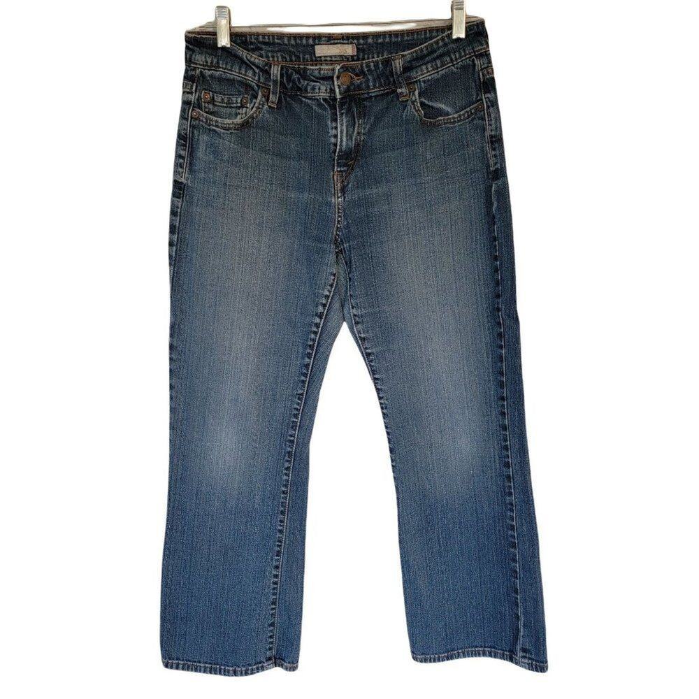 Levis 515 Bootcut Jeans Blue Denim Womens Size 12P Medium Wash Stretch
